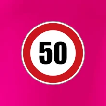 Dopravná značka - obmedzenie rýchlosti 50