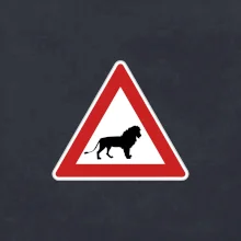 Dopravná značka - Pozor lev