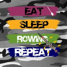 Eat sleep rowing repeat farebné