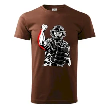 Baseballový rozhodčí signalizuje strike