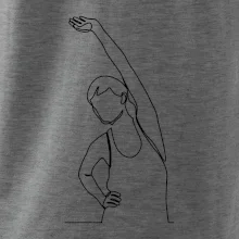 Preťahujúca sa žena jedným ťahom