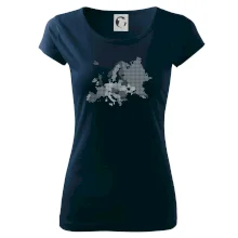 Mapa Európy - srdce v Ukrajine