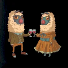 Alpaky s vínom pár