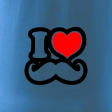 i love mustache - obrys