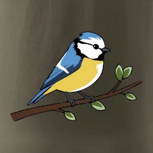 Sýkorka modrinka na vetve