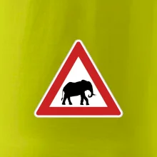 Dopravná značka - Pozor slon Dopravná značka - Pozor slon