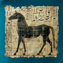 Egyptské hieroglyfy kôň