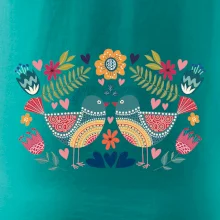 Folklór - dva farebné vtáčiky