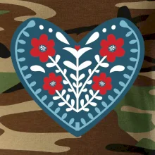 Folklór - srdce modré plné