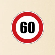Dopravná značka - obmedzenie rýchlosti 60 Dopravná značka - obmedzenie rýchlosti 60
