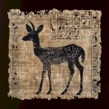 Egyptské hieroglyfy srnka