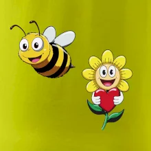 Parové tričko - Včela a kvetina