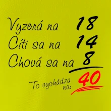 Vyzerá, cíti sa, chová sa - 40 rokov Vyzerá, cíti sa, chová sa - 40 rokov