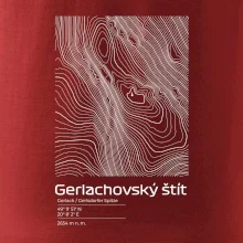 Gerlachovský štít - vrstevnice v obdĺžniku