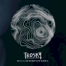 Trosky - vrstevnice v kruhu