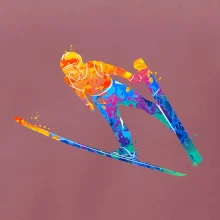 Skokan na lyžiach splash