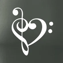 Husľový kľúč srdce