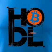 Hodl velký nápis a logo BTC