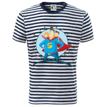 Táta superman - dievča a chlapec Táta superman - dievča a chlapec