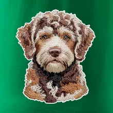 Lagotto romagnolo vyšívaná hlava na prsníku