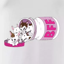 Bullterrier Friends Forever ružové (Pecka design)