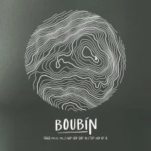 Boubín - vrstevnice v kruhu