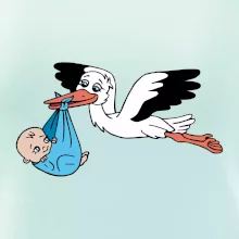 Bocian a bábätko - chlapec (Hana-creative)