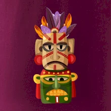 Mayová maska s perím