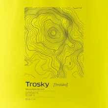 Trosky - vrstevnice v obdĺžniku