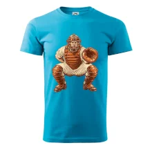 Baseballový catcher retro rytina