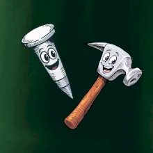 Parové tričko - Kladivo a klinec