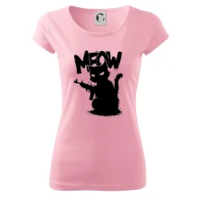 Meow mačka so zbraňou