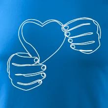 Ruka držiaca srdce jedným ťahom