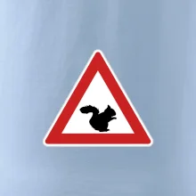 Dopravná značka - Pozor veverička Dopravná značka - Pozor veverička
