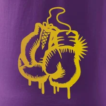 Box rukavice - zlatá potlač