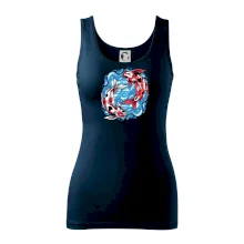 Yin & Yang Koi kapor - červený