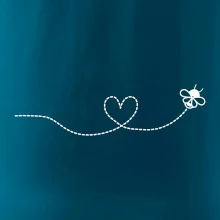 Dráha letu včely - srdce