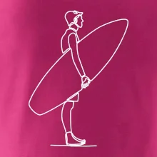 Surfer stojaci jedným ťahom