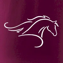 Kôň - bežiaci silueta hlavy Kôň - bežiaci silueta hlavy