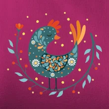 Folklór - sliepky s margarétkami