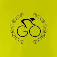 Logo cyklistu a reťaz