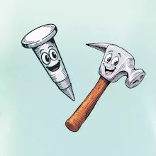 Parové tričko - Kladivo a klinec