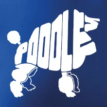 Pudel - nápis v tele Pudel - nápis v tele