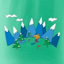 Lyžiar a farebné hory Lyžiar a farebné hory