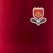 Folklór na prsníku tulipán