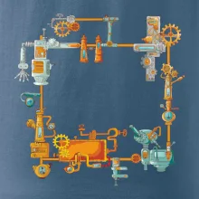 Steampunk farebná zostava