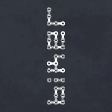 Biker nápis na výšku reťaz