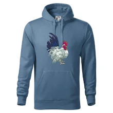 Kohút kreslený biely