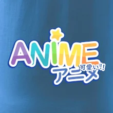 Anime nápis dúhový