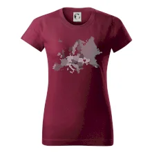 Mapa Európy - srdce v Ukrajine